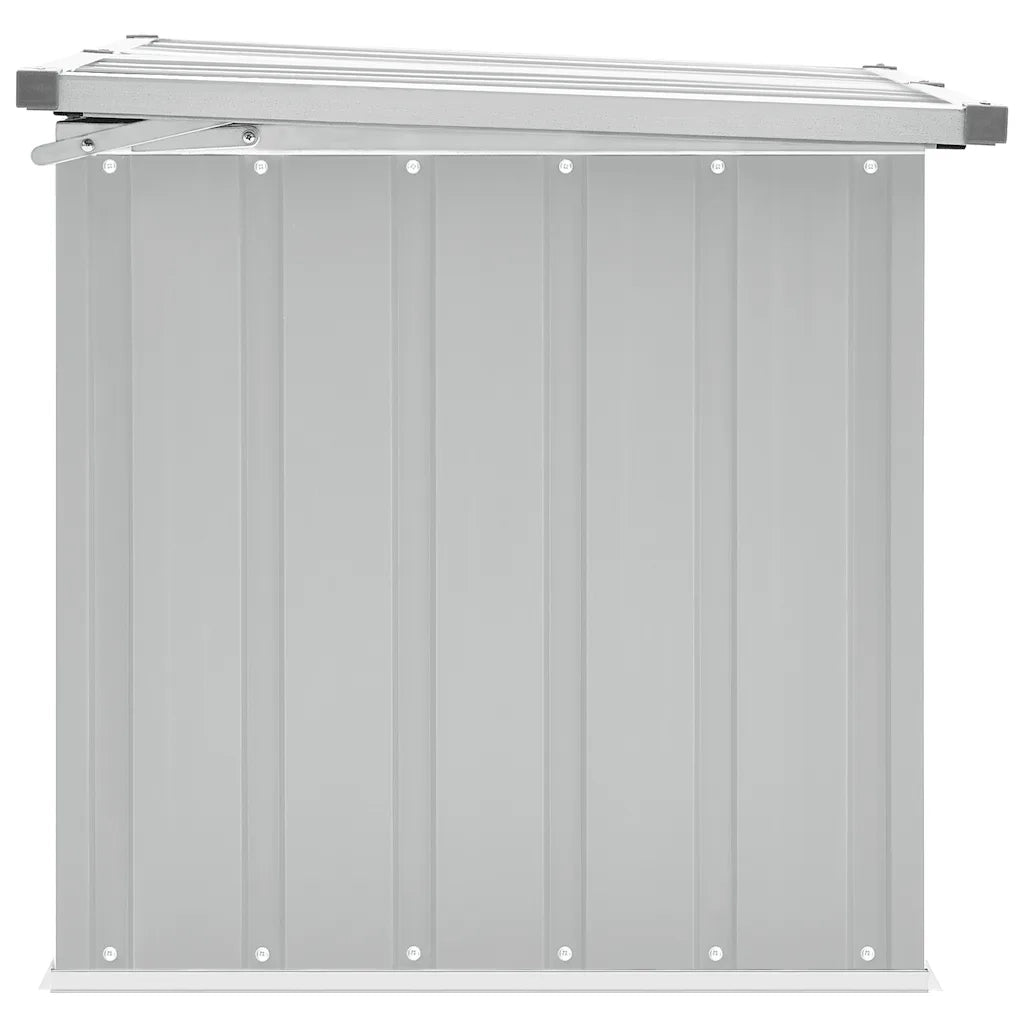 Baule da Giardino-Cassa da giardino Grigio 129x67x65 cm