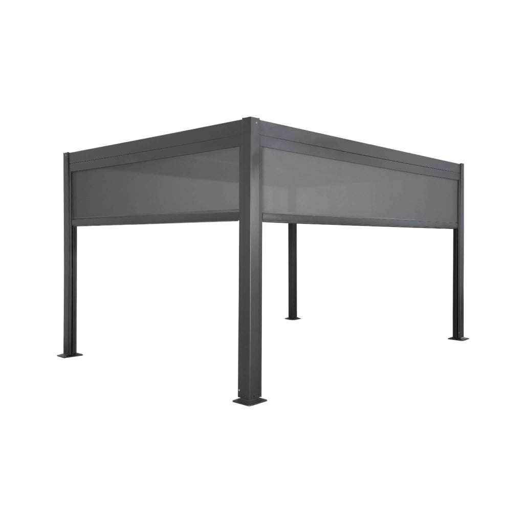 Pergola bioclimatica 3x4m con tenda da 3m + tenda da 4m i sweeek