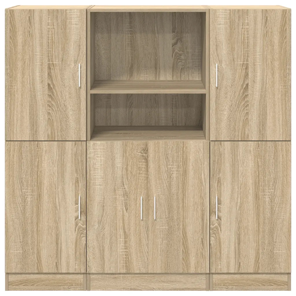 Set di Mobili da Cucina 3 pz Rovere Sonoma in Truciolato 3324153