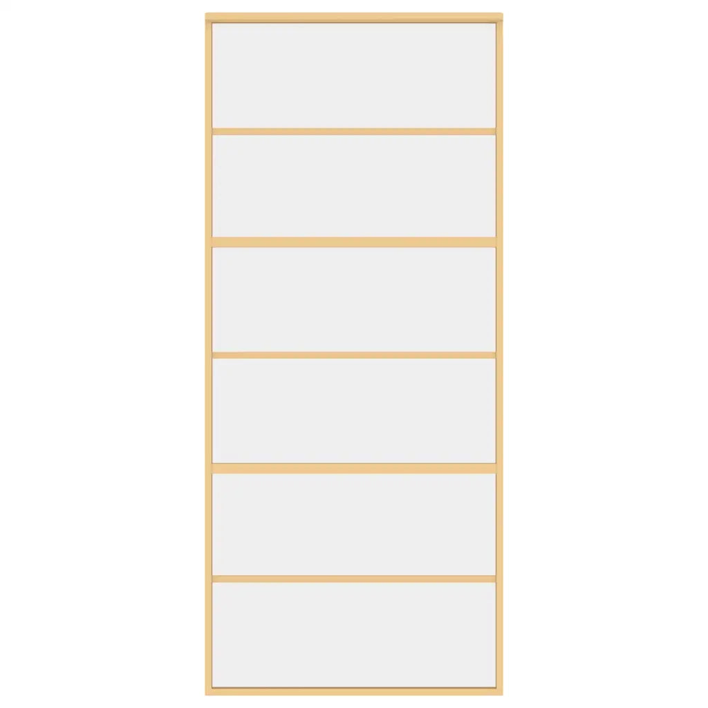 Porta Scorrevole Dorata 90x205 Vetro Trasparente ESG Alluminio 155161