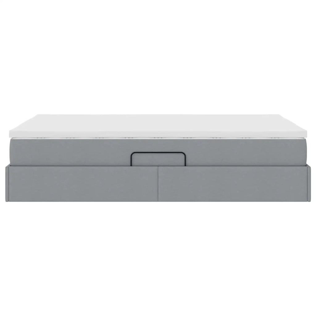 Letto con contenitore e materasso Grigio chiaro 120 x 190 cm