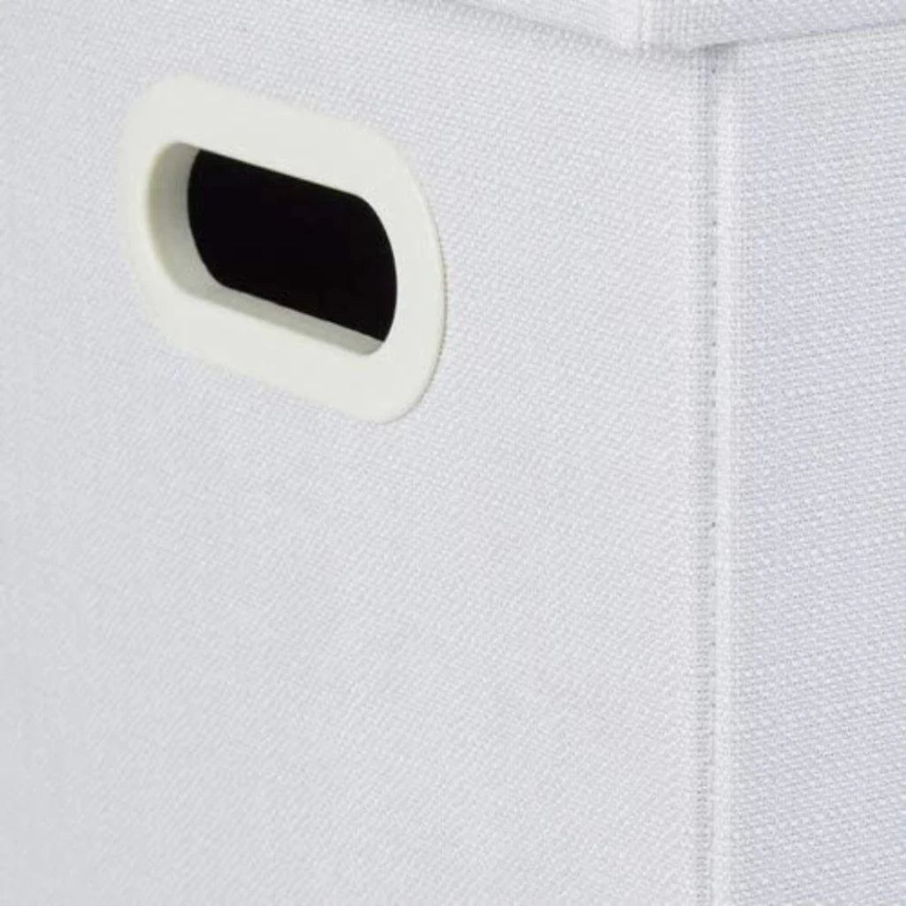 Sgabello panca panca pouf portaoggetti pieghevole 50 litri bianco 13_0002776