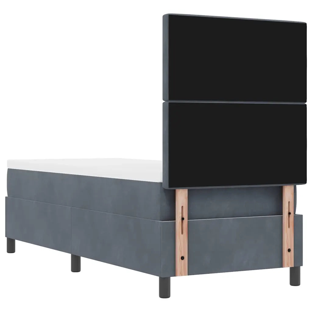 Letto a Sorgente LED Grigio scuro 80 x 200 cm Tessuto 3343209