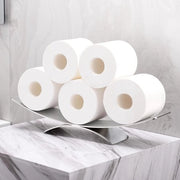 Supporto per carta igienica in acciaio inossidabile a 6 rulli - finitura sbalzata argento