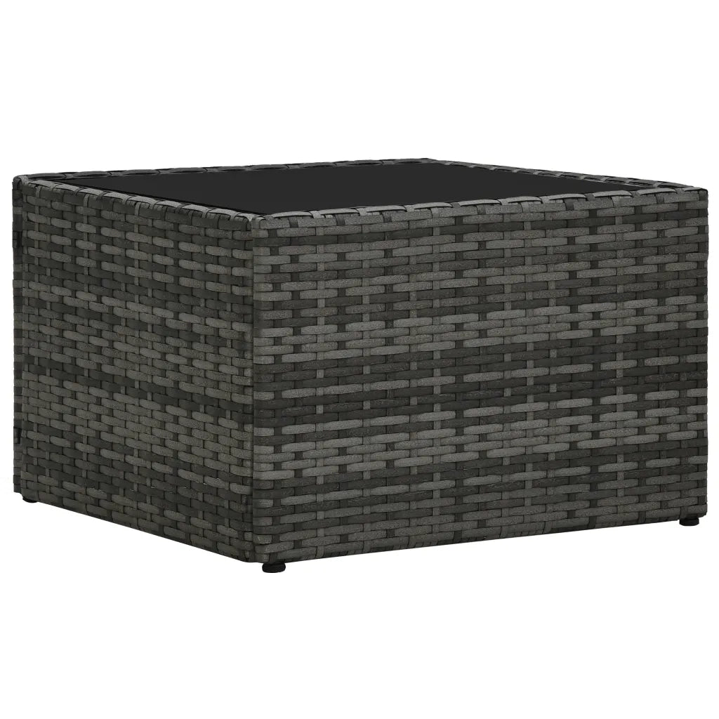 Set Divani da Giardino 5 pz con Cuscini in Polyrattan Grigio 48148