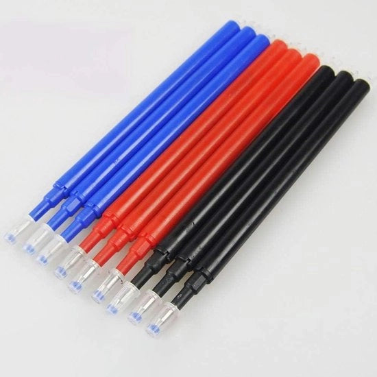 Inchiostro rimovibile per penna rotativa 0,7 mm, scrittura liscia, assortimento a 3 pezzi in nero/rosa/blu