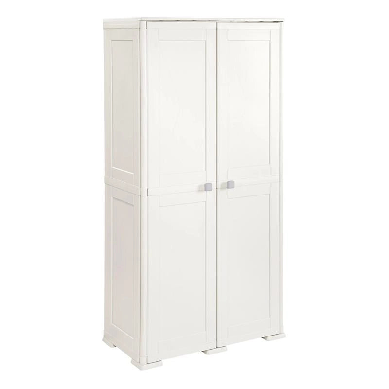 ARMADIO 2 ANTE PANNA 79X43X164 CM CON 5 VANI INTERNI – MOBILE ALTO SALVASPAZIO PER ORGANIZZAZIONE CASA E INGRESSO