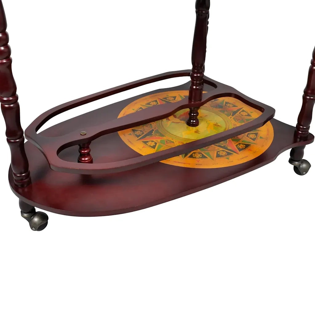 Bar a Globo Portavini Supporto in Legno Eucalipto Autoportante  cod mxl 54026