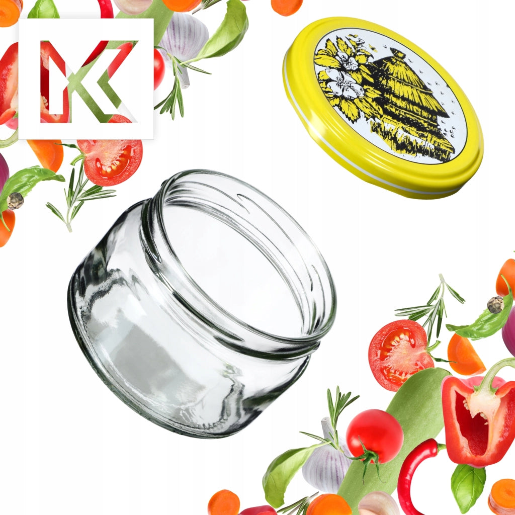 Barattoli per conserve KADAX Denia 250ml 10 pezzi 82mm + coperchio "Api"