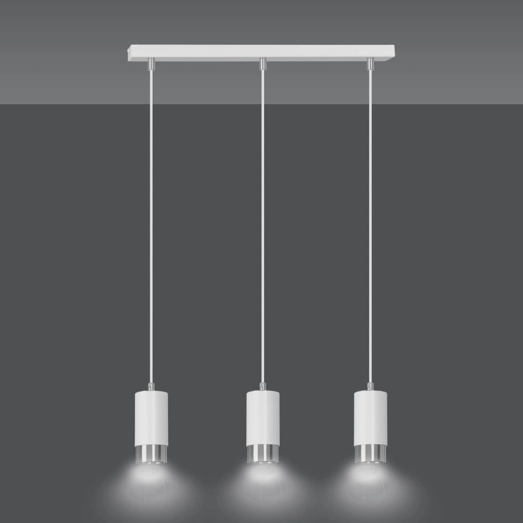 Lampadario Emibig Fumiko 3xGU10 bianco/cromo dimmerabile