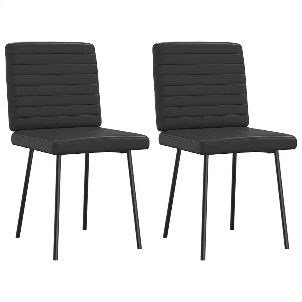 Sedie da Pranzo 2 pz Nere in Similpelle 4101171
