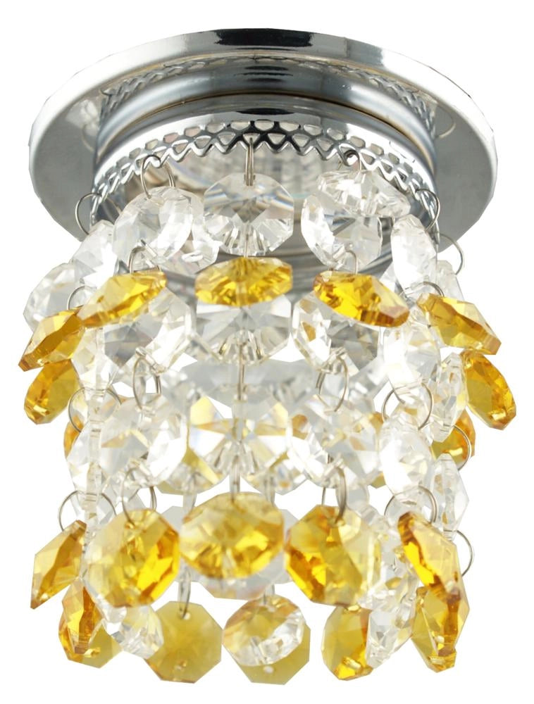 Faretto da incasso cromato 1xMR16 cristalli Candellux SK-68