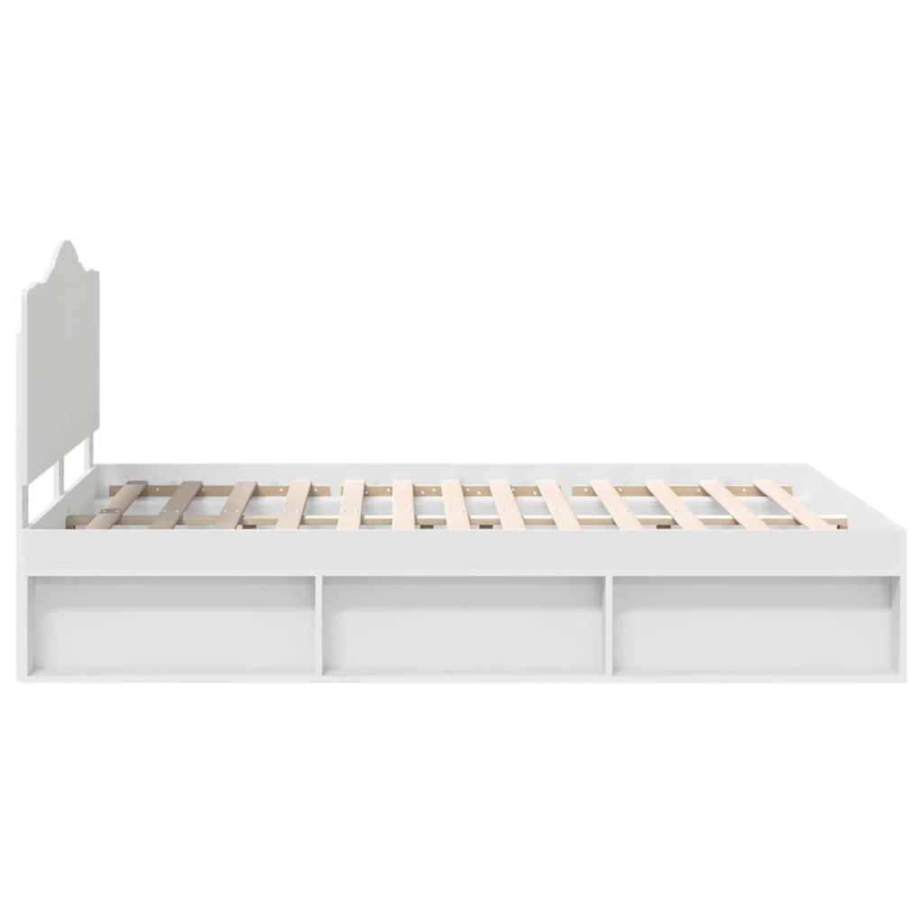 Struttura del letto Bianco 140 x 200 cm Pino massello 3413299