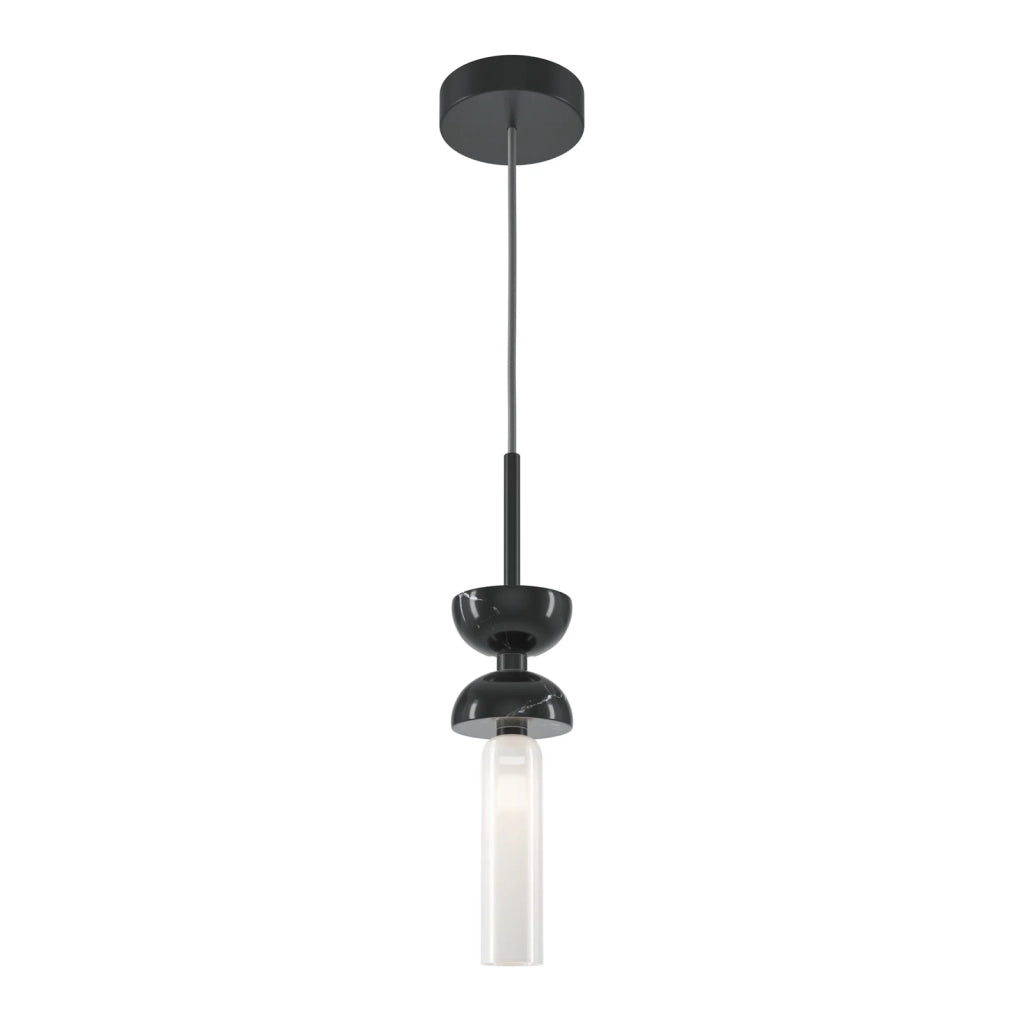 Maytoni Sospensione moderna Kyoto 1 luce G9 finitura nera metallo vetro