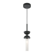 Maytoni Sospensione moderna Kyoto 1 luce G9 finitura nera metallo vetro