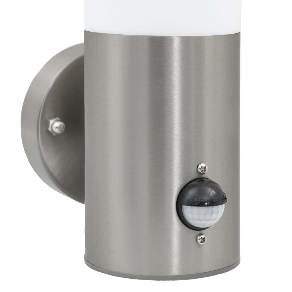 Luci da esterno  con sensore 2 pezzi Acciaio inox Argento IP44