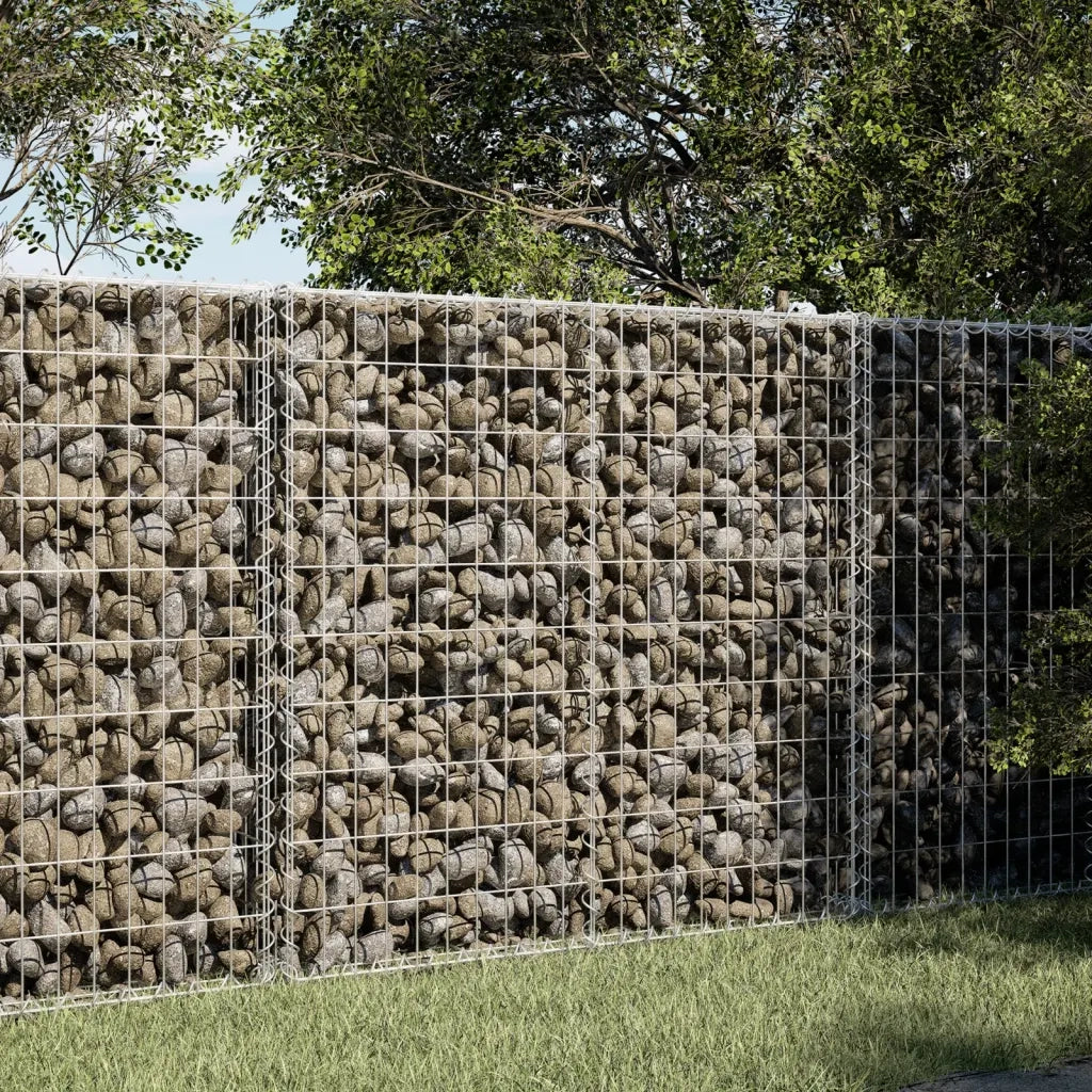vidaXL Cesto Gabbione con Copertura 100x50x100 cm in Ferro Zincato