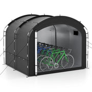 Tenda rimessa pu¨° contenere da 7 a 8 biciclette e vari attrezzi e giocattoli, Copertura esterna per biciclette con tessuto impermeabile Nero