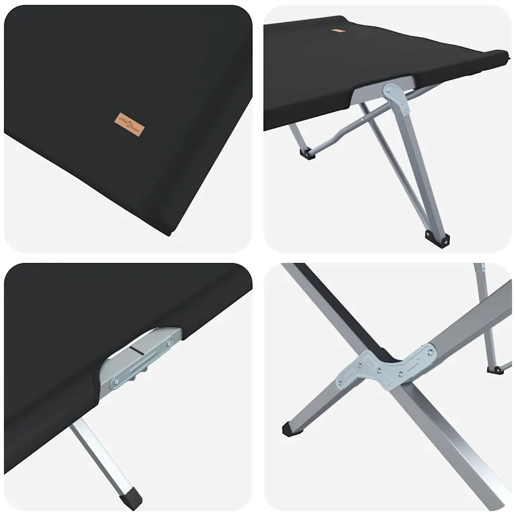 Letto da campeggio pieghevole 2 pz Nero 194 x 62,5 x 42,5 cm CFW1840823