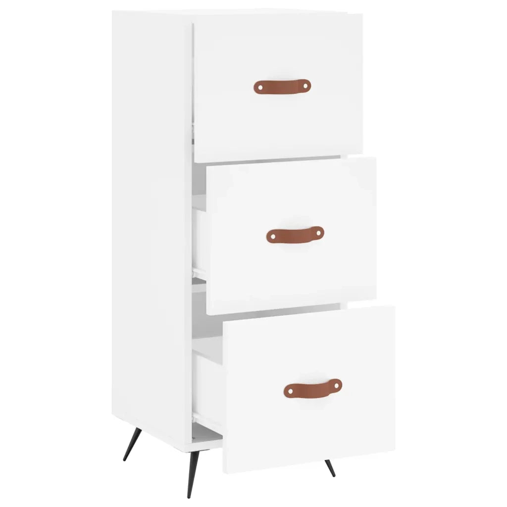 Credenza | Madia | Buffet da pranzo | Armadio da pranzo Bianca 34,5x34x90 cm in Legno Multistrato