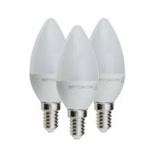 Lampadina led candela e14 8 watt resa 60watt risparmio energetico 2700k pezzi 3
