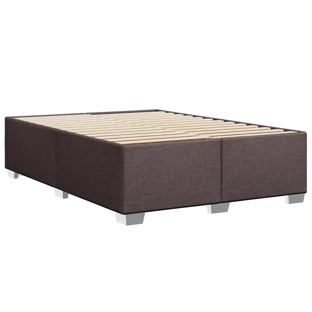 vidaXL Giroletto a Molle con Materasso Marrone Scuro 140x190cm Tessuto