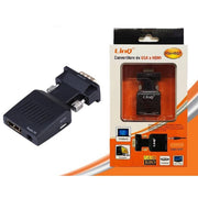 Trade Shop - Convertitore Adattatore Video Da Presa Vga Maschio A Hdmi Femmina Audio Vga-hd227 -