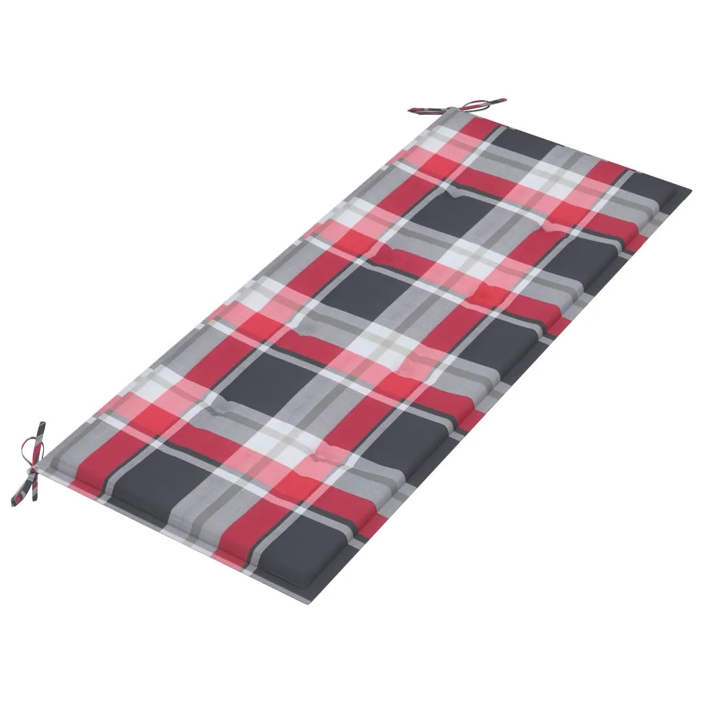 Panchina da Giardino 2 Posti e Cuscino 120cm Massello Eucalipto 3060982