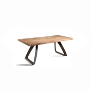Tavolo Allungabile 200/300x100x76 cm Gambe in Metallo Bridge Naturale