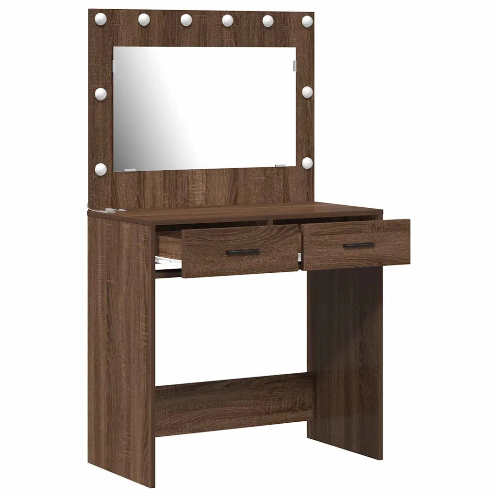 Tavolo da Trucco con cassetto Rovere Marrone 78,5 x 41 x 135 cm 865034