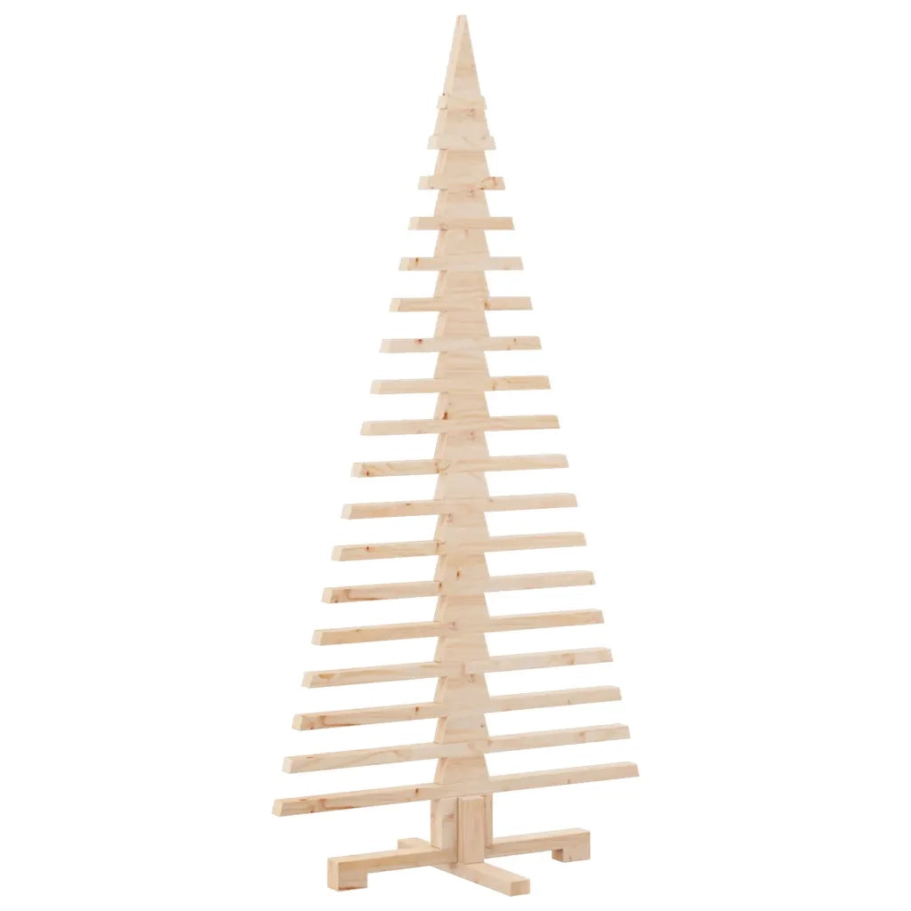 Albero di Natale in legno per decorazioni 150 cm in legno massello di pino 4103971