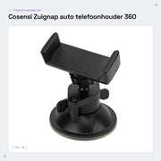 Supporto per telefono 360° - Auto ventosa - Supporto per telefono mobile - Plastica/Gomma - Vetro/Parabrezza - Facile da utilizzare - Supporto per auto