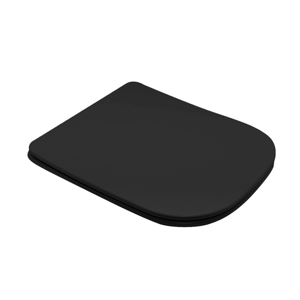 Copriwater soft close slim in termoindurente nero opaco a sgancio rapido Kora