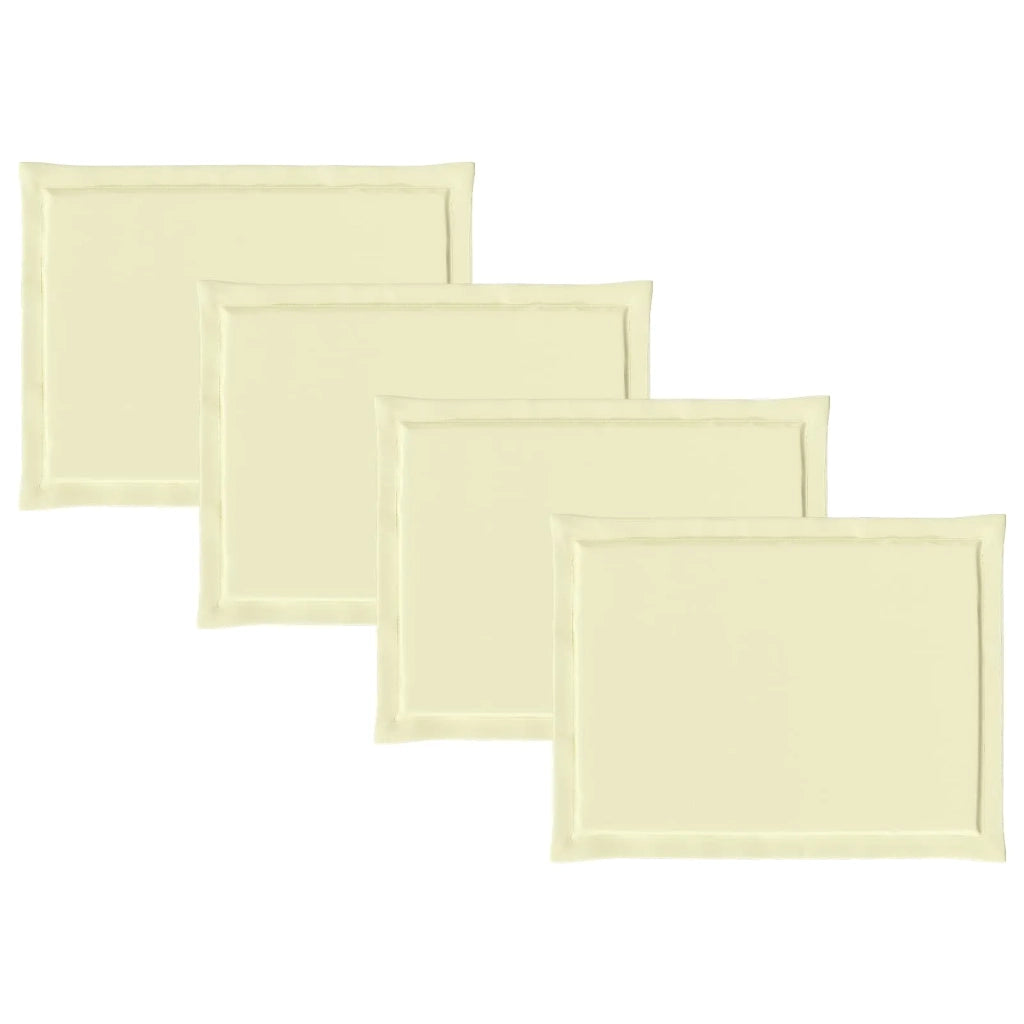 Cuscini per Seduta 4 pz | Cuscini per sedie Crema 47 x 36 x 2 cm Poliestere