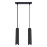 Lampada a sospensione nera 2 luci GU10 Gravio PureLume