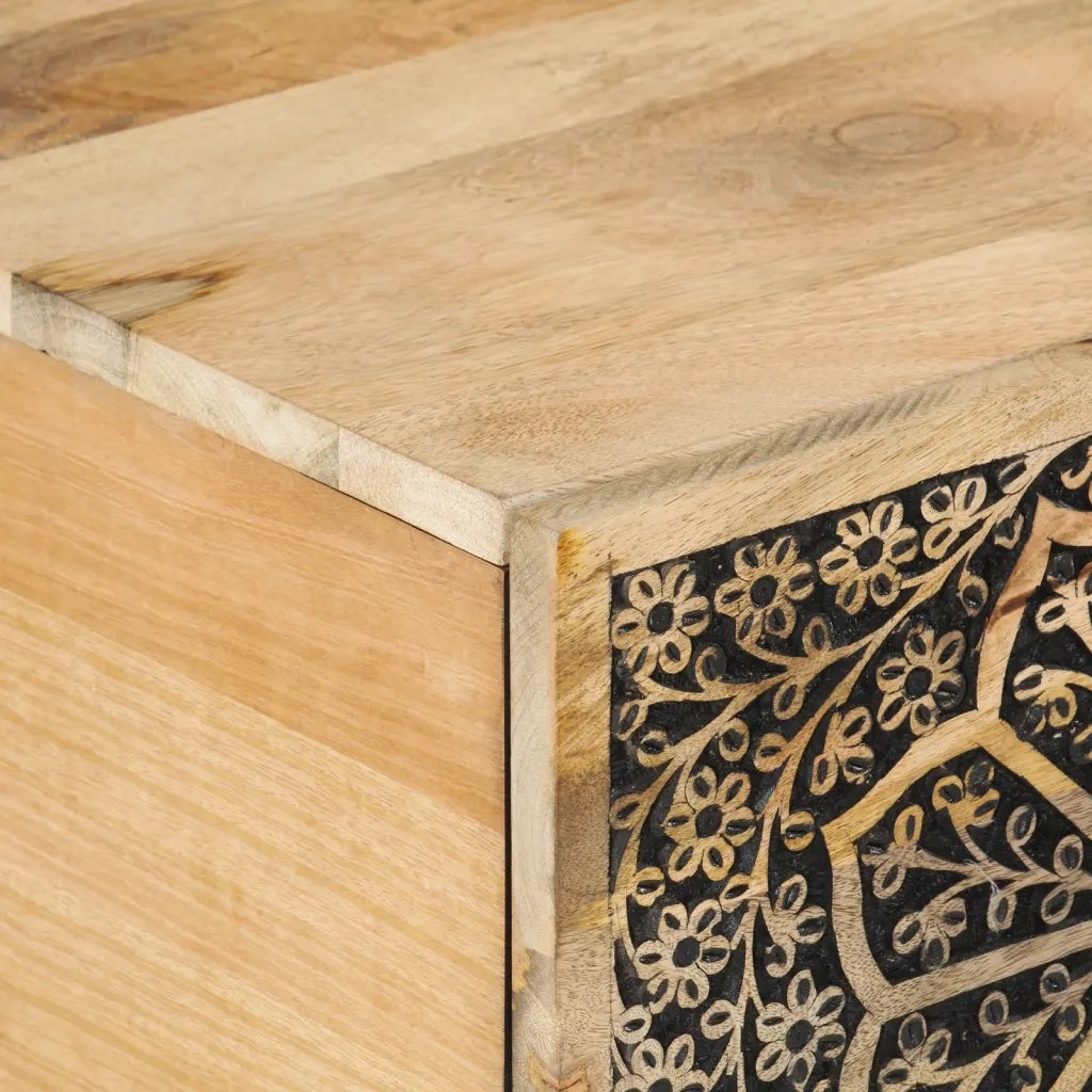 Tavolino da Salotto 80x50x40 cm Legno Massello di Mango 358217