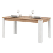 Luarca, Tavolo Fisso 6 Posti, 135x80x76h cm Marrone Rovere Nodi