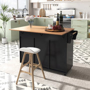 Buffet con piano ribaltabile - Xylo - 129x46x91cm nero 2 cassetti