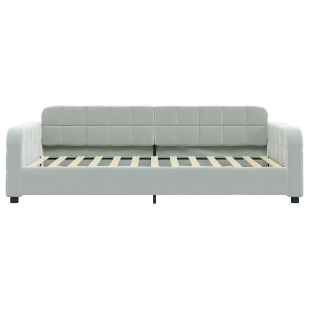Divano Letto Estraibile Cassetti-Sofa Letto-Daybed Grigio Chiaro 100x200 Velluto 869942
