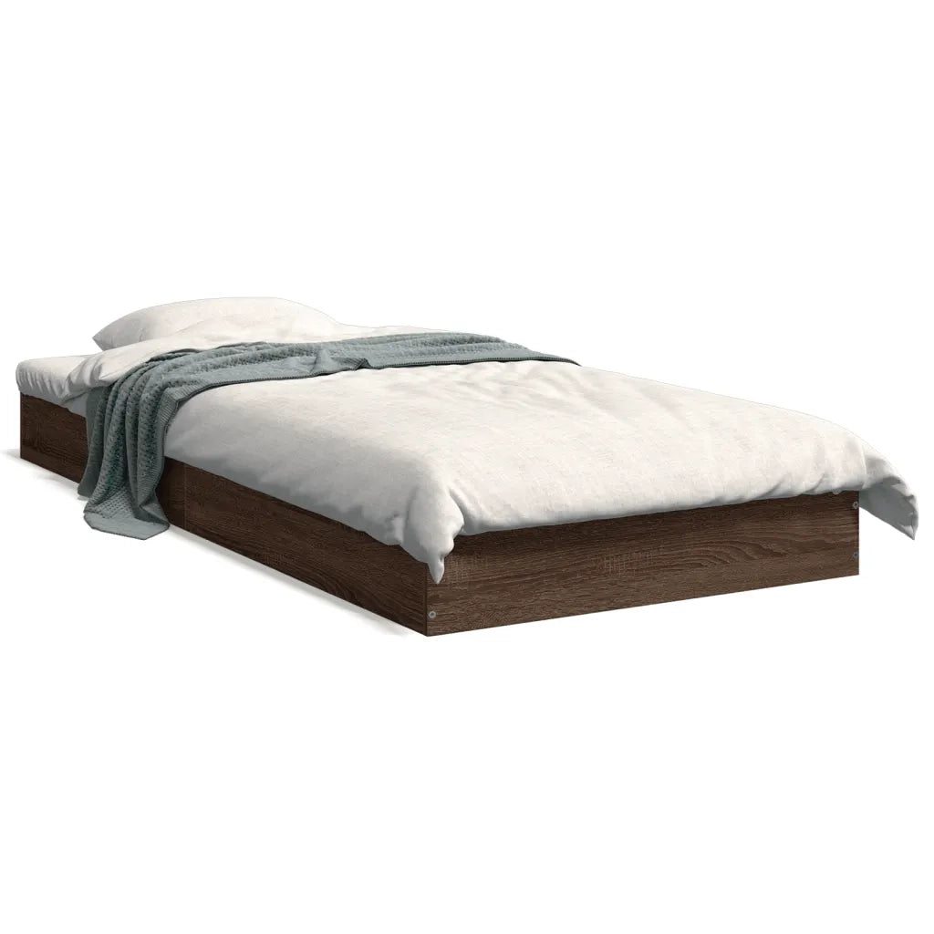 Giroletto senza Materasso Rovere Marrone 75x190cm in Truciolato 842083