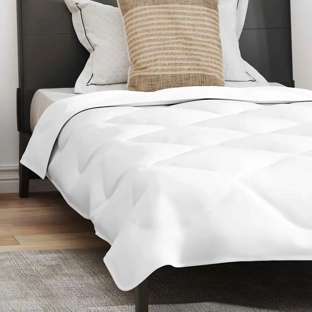 vidaXL Duvet Estivo con Cuscino 2 pcs Bianco 155 x 220 cm Microfibra
