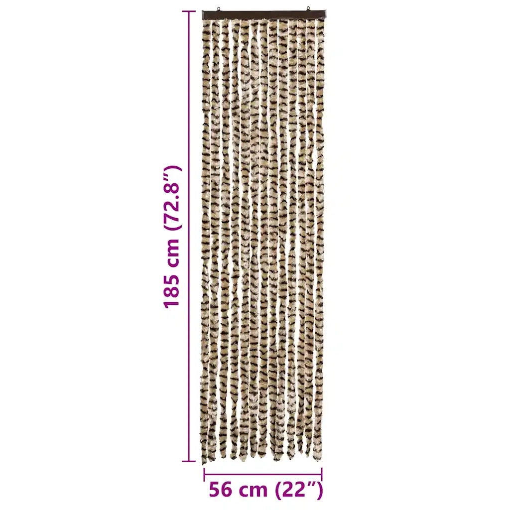 Zanzariera Beige e Marrone 56x185 cm Ciniglia CFW9549269