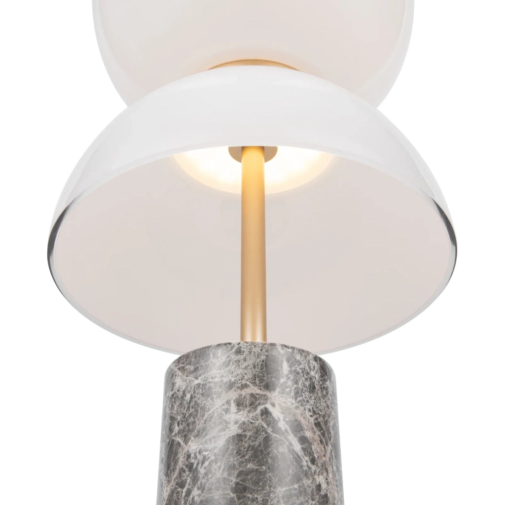Maytoni Lampada da tavolo moderna Kyoto 1 luce LED integrato grigio metallo vetro
