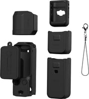 Case per DJI Osmo Pocket 3 - Inclusa custodia per batteria più grande - Nero - Resistentente a shock - Resistentente a graffi - Silicone - Copertura - Protezione - Nero