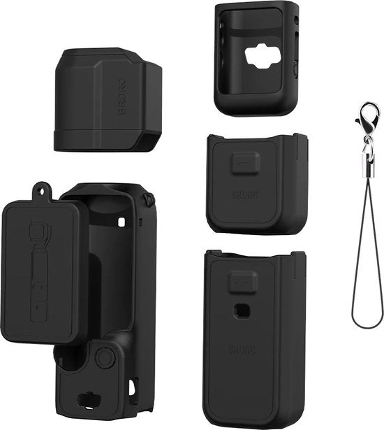 Case per DJI Osmo Pocket 3 - Inclusa custodia per batteria più grande - Nero - Resistentente a shock - Resistentente a graffi - Silicone - Copertura - Protezione - Nero
