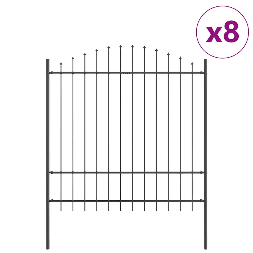 Recinzione per Giardino 8 pcs Grigio 170 x 215 cm 3360134