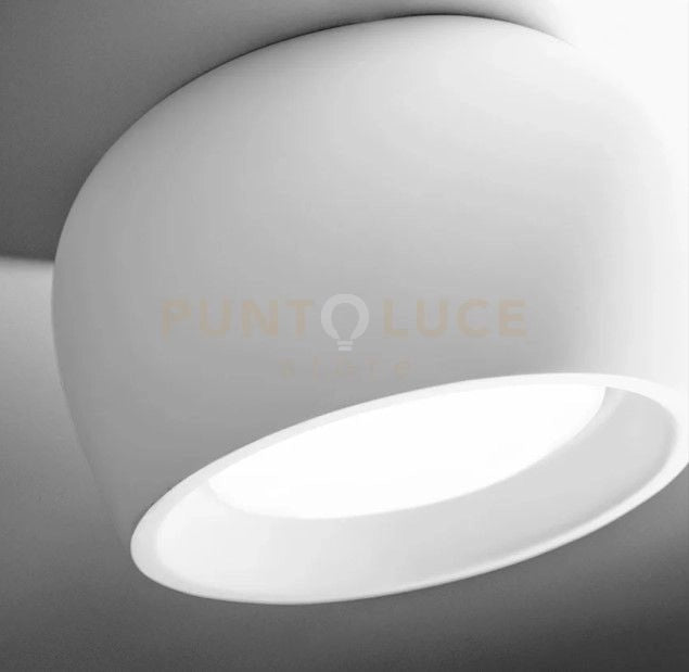 MYSIA lampada da Soffitto 1 Luce Bianca in gesso attacco GX53 11x11cm