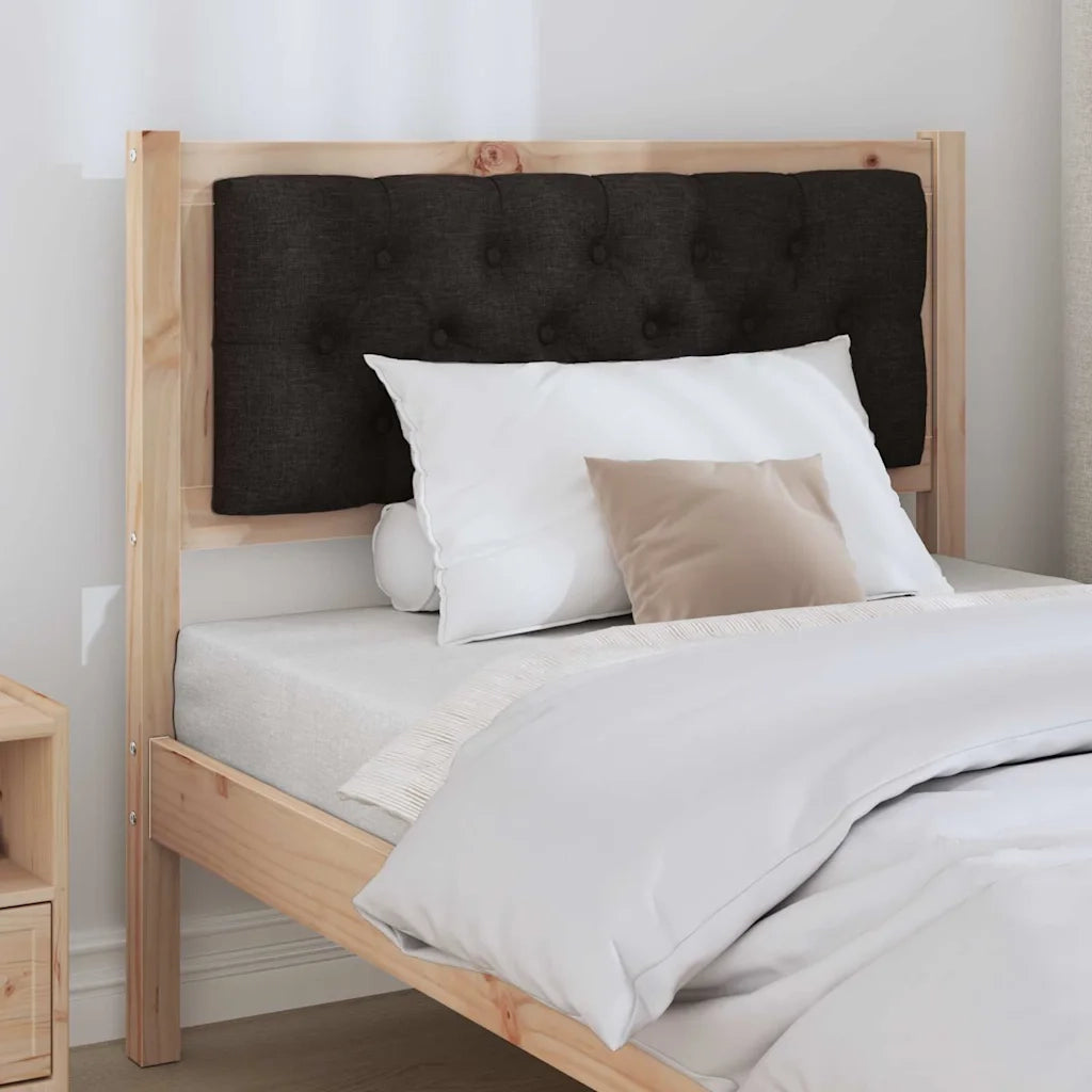 Testiera Altro Marrone e nero 90 cm Legno di pino massello 879031