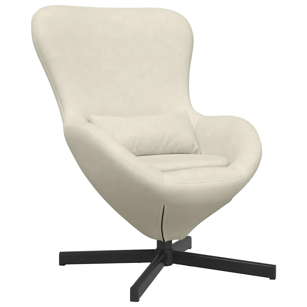 Divano Sedia-Poltrona uovo Crema 63 x 73 x 90 cm Velluto