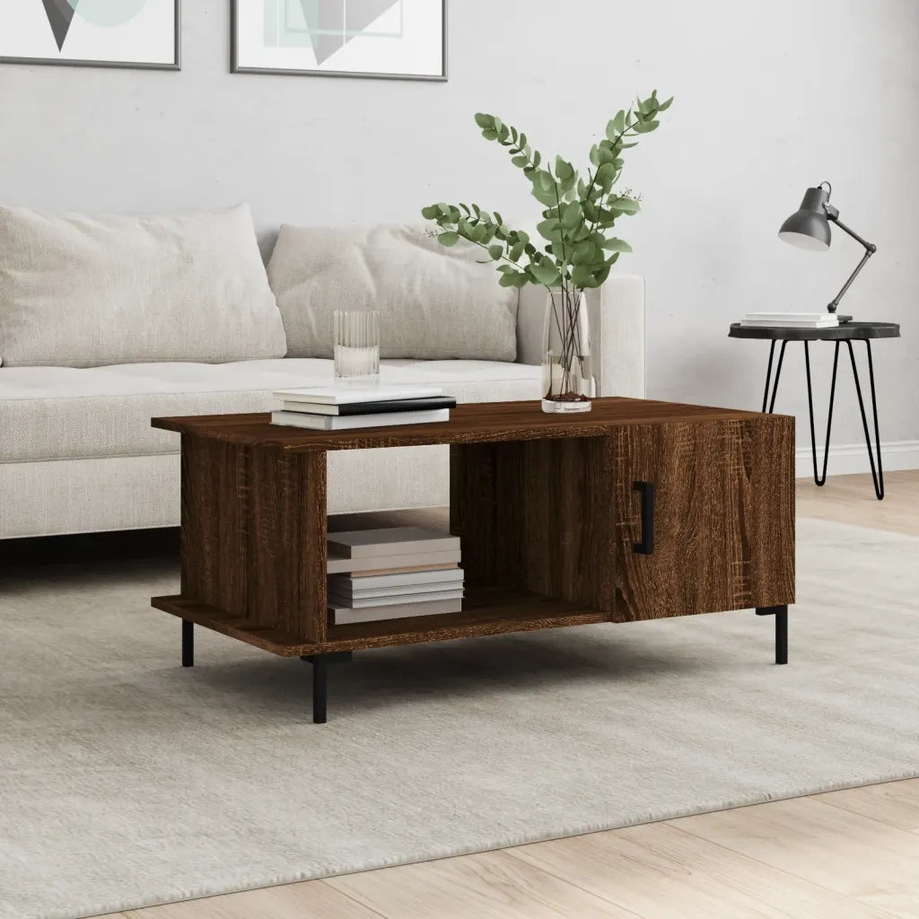 Tavolino da salotto | Tavolino da caff¨¨ | Tavolino da Soggiorno Rovere Marrone 90x50x40cm Legno Multistrato